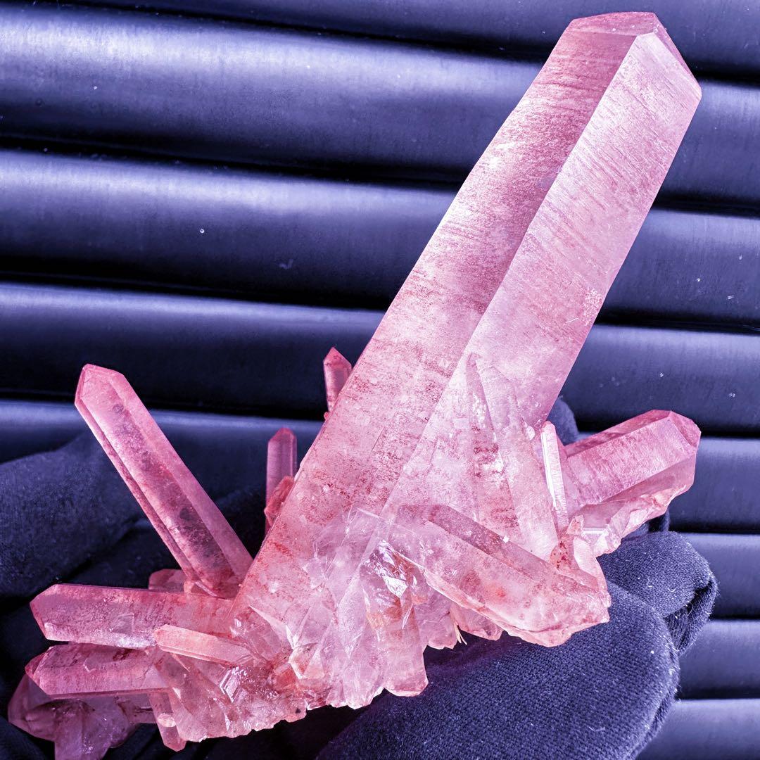 希少❗️絶品❗️超綺麗♡超強いパワー ピンクヒマラヤ クラスター水晶天然石A1536