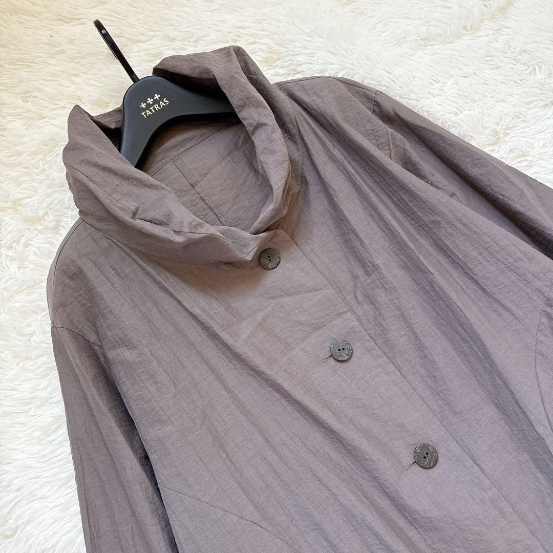 センソユニコ　慈雨　ナイロンコート　変形　コクーン　ショールカラー　サイズ40