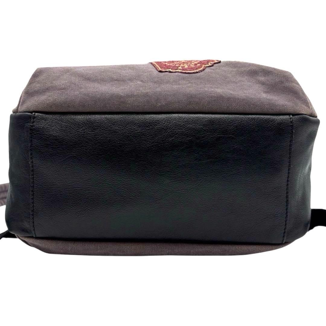 美品◎ダコタ ボイジャー A4可 リュック ワッペン キャンバス レザー 男女可