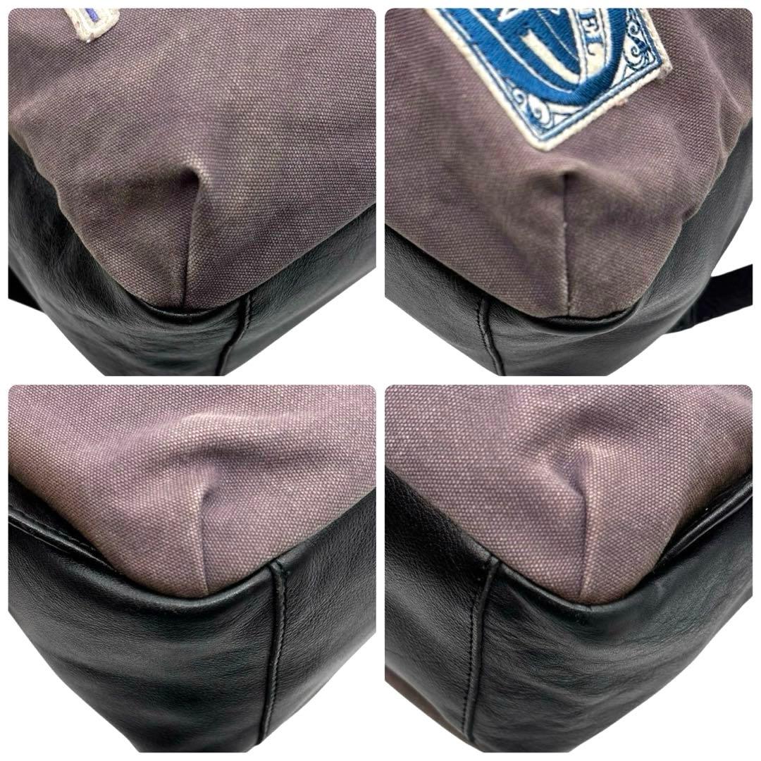 美品◎ダコタ ボイジャー A4可 リュック ワッペン キャンバス レザー 男女可