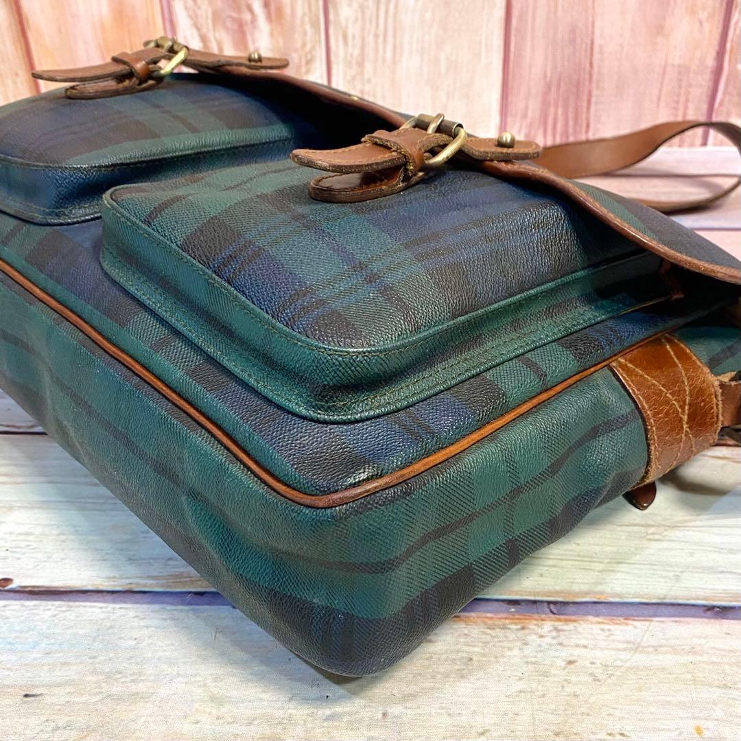 ポロラルフローレン　メッセンジャーバッグ　ショルダーバッグ　斜め掛け　チェック柄