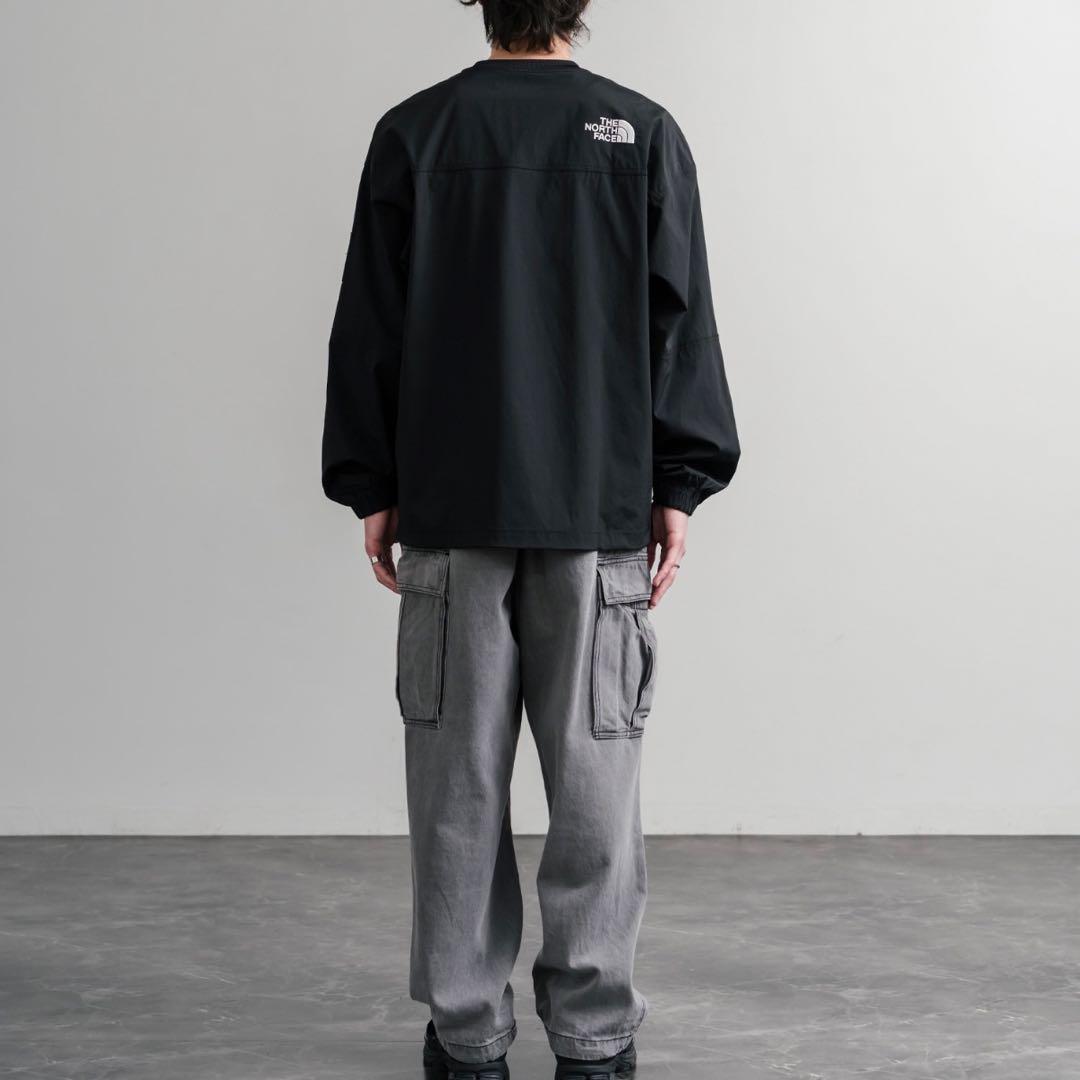 L＊アルバニークルーネック　ブラック　黒＊ロンT＊ノースフェイス＊韓国限定