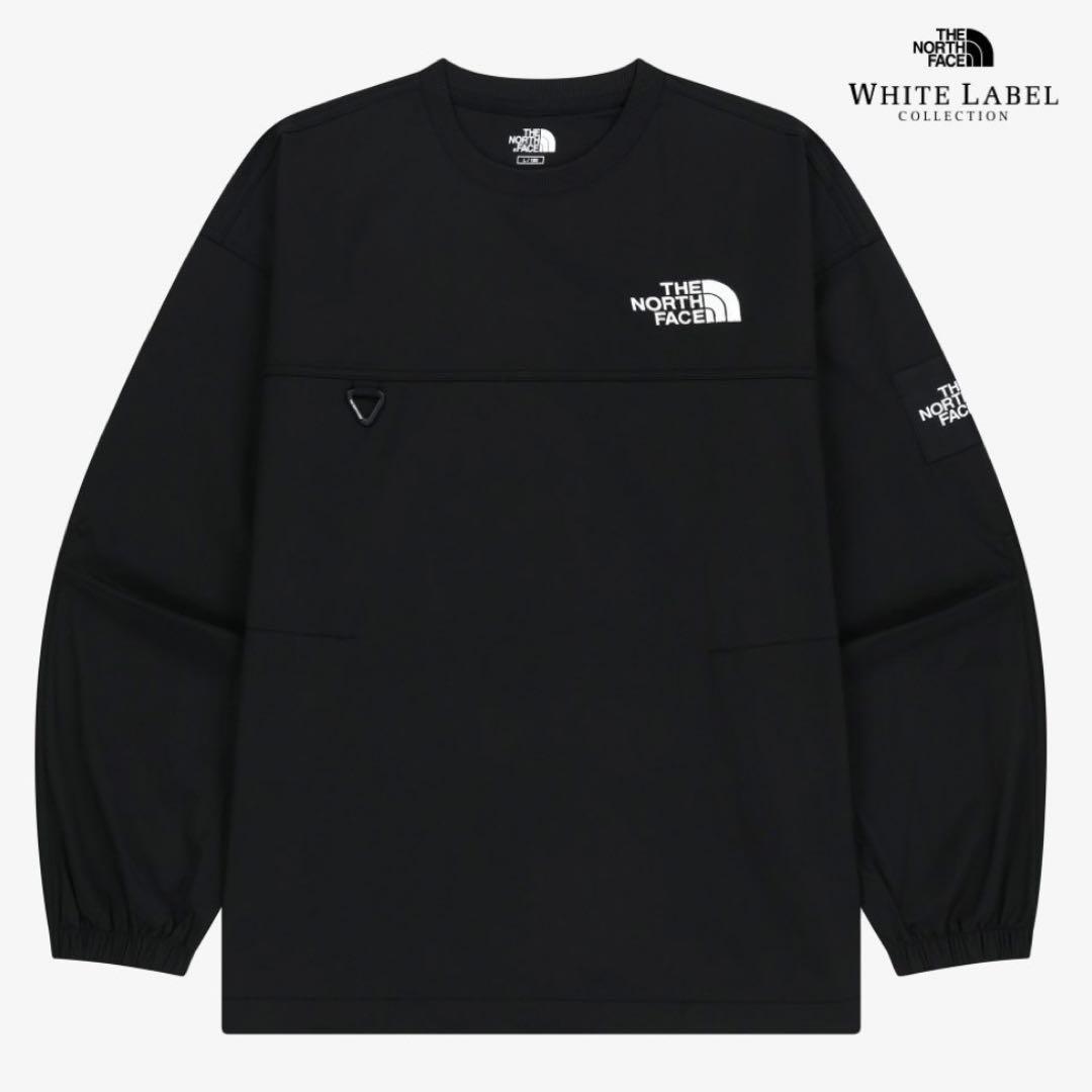 L＊アルバニークルーネック　ブラック　黒＊ロンT＊ノースフェイス＊韓国限定