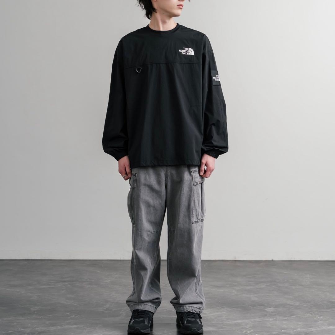 L＊アルバニークルーネック　ブラック　黒＊ロンT＊ノースフェイス＊韓国限定