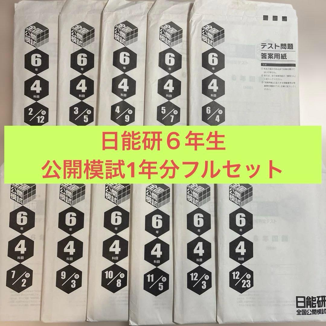 日能研6年生⭐︎公開模試１年分フルセット　全11回分
