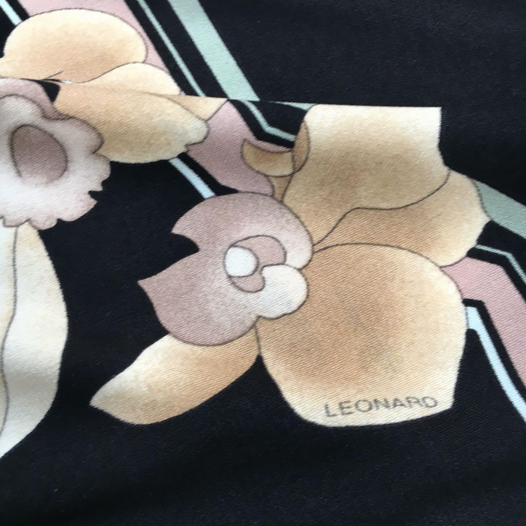 美品　LEONARD レオナール　カンカン　ストレッチ　ワンピース　LL