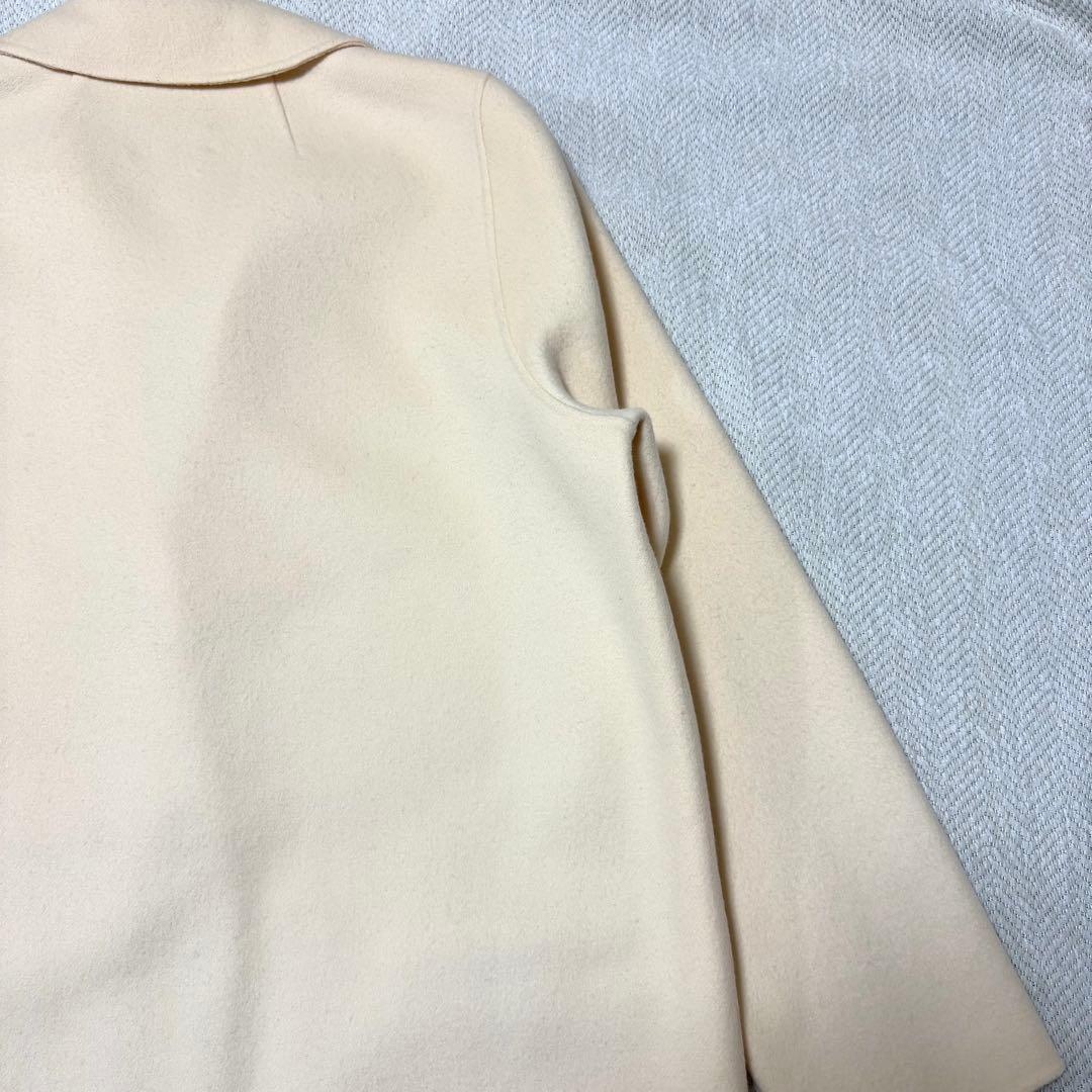 美品 Theory セオリー カシミヤ ウール チェスターコート アイボリー