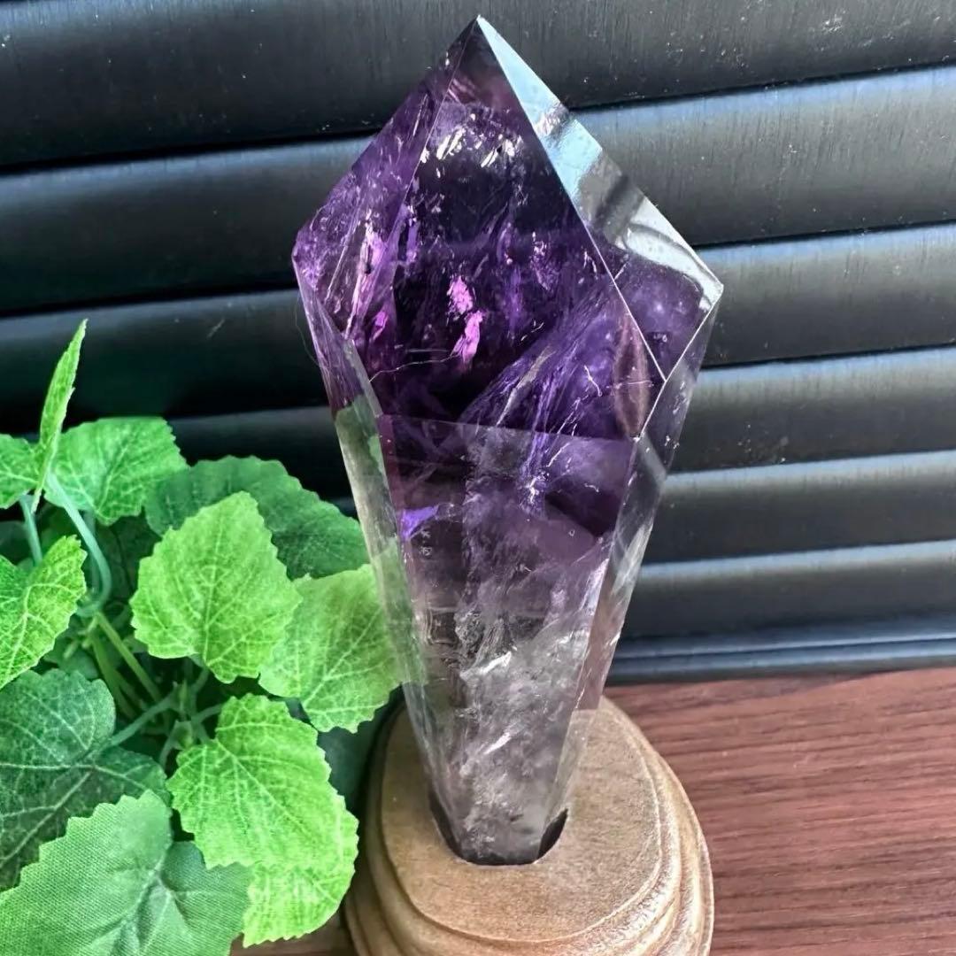 爆レア❗️ロマネサイト虹☆アメジストナチュラルポイントワンド ファントムA1111