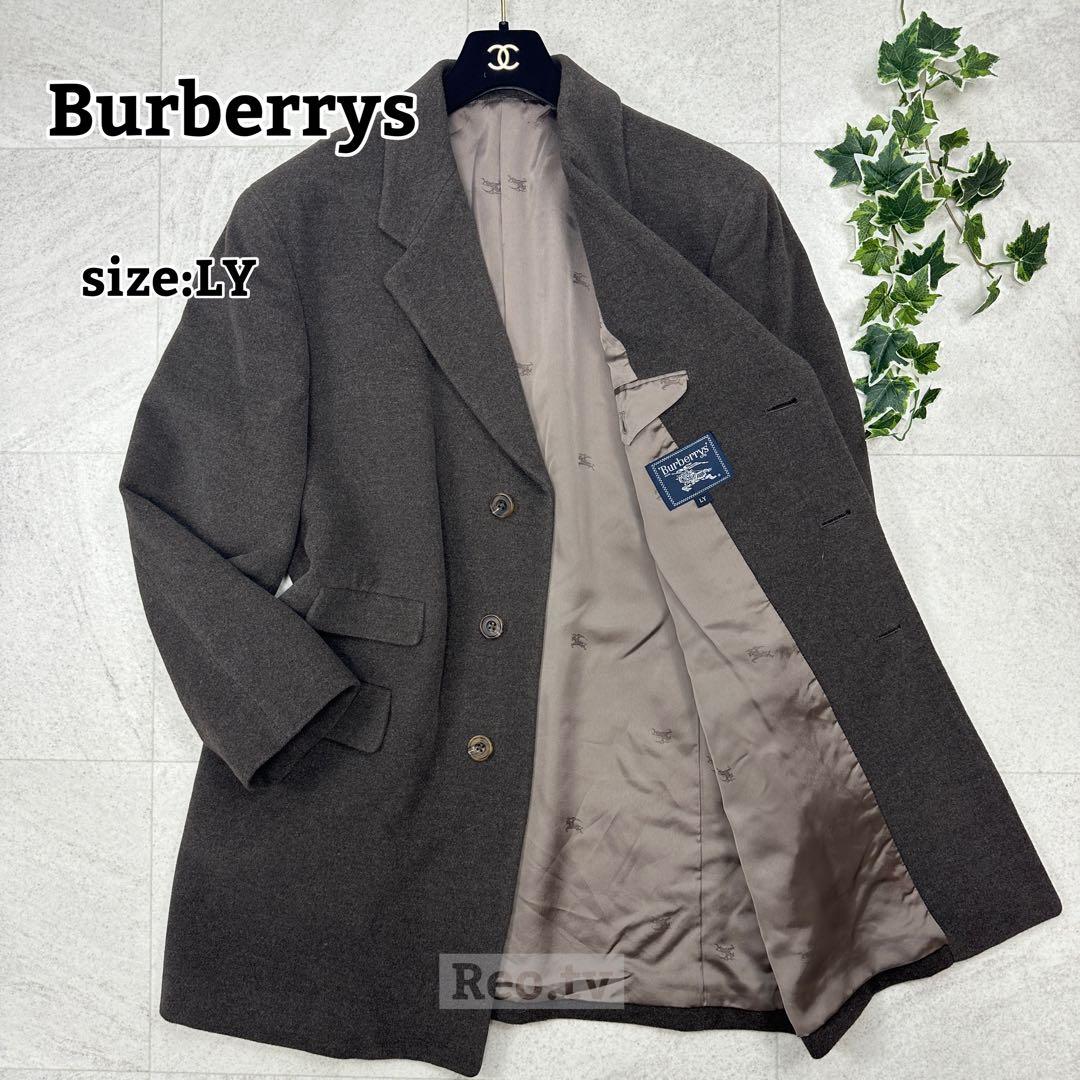 【Burberrys】チェスターコート ウール アンゴラ 裏地総柄 L 茶系