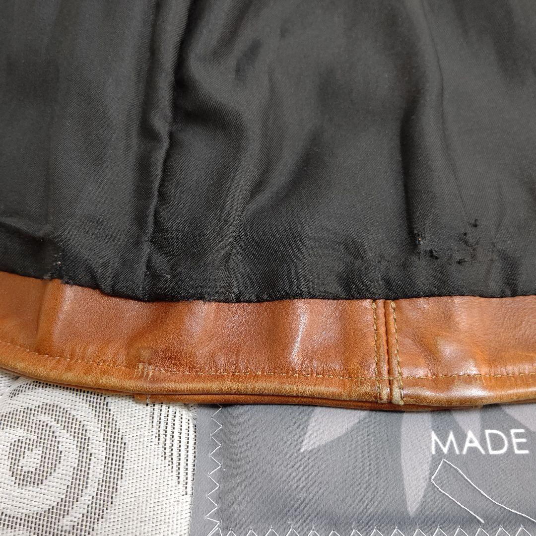 VANSON バンソン ENF エンフィールド 茶 36 ライダース 革ジャン