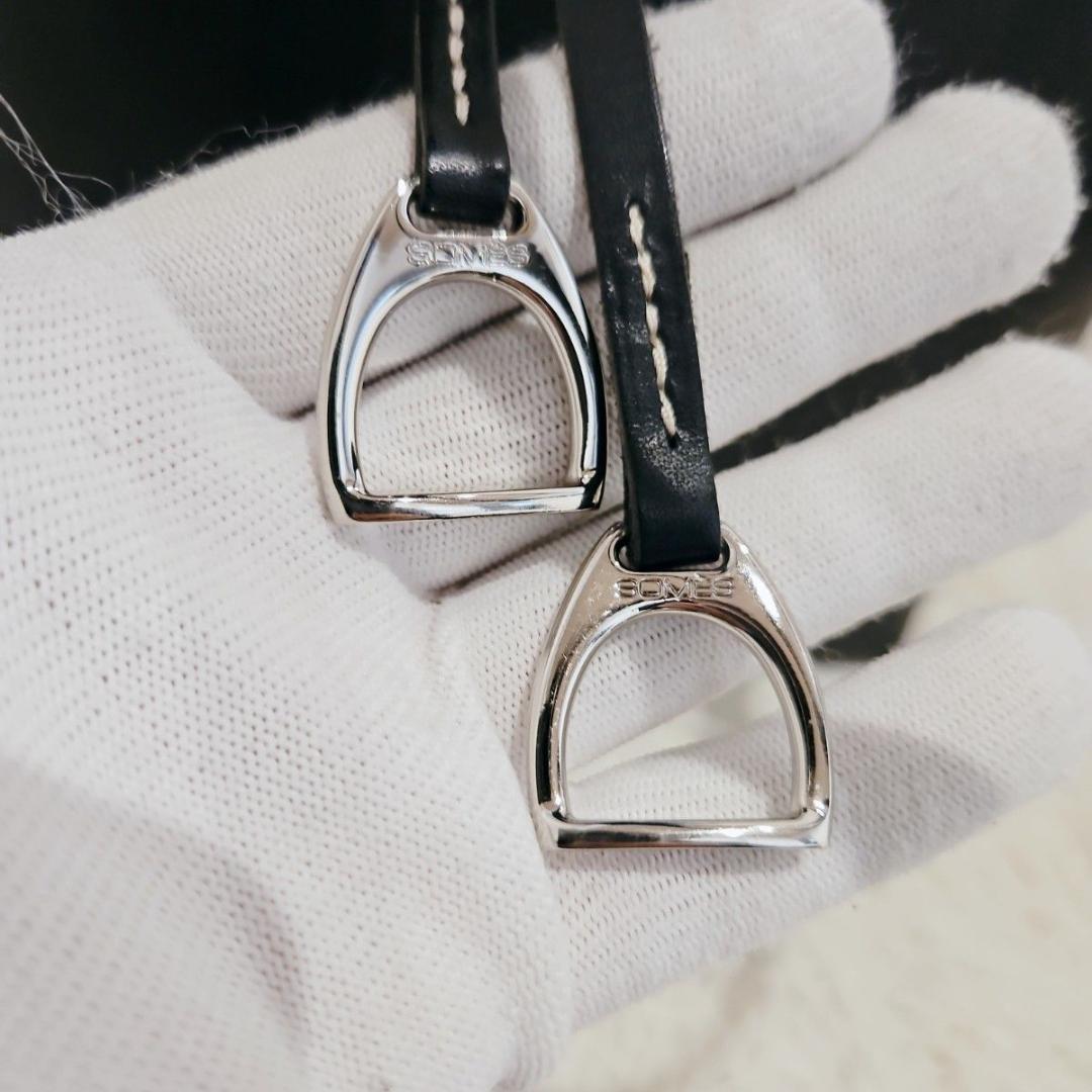 美品 ソメスサドル 巾着 トートバッグ オルター チャーム 肩掛け A4 黒