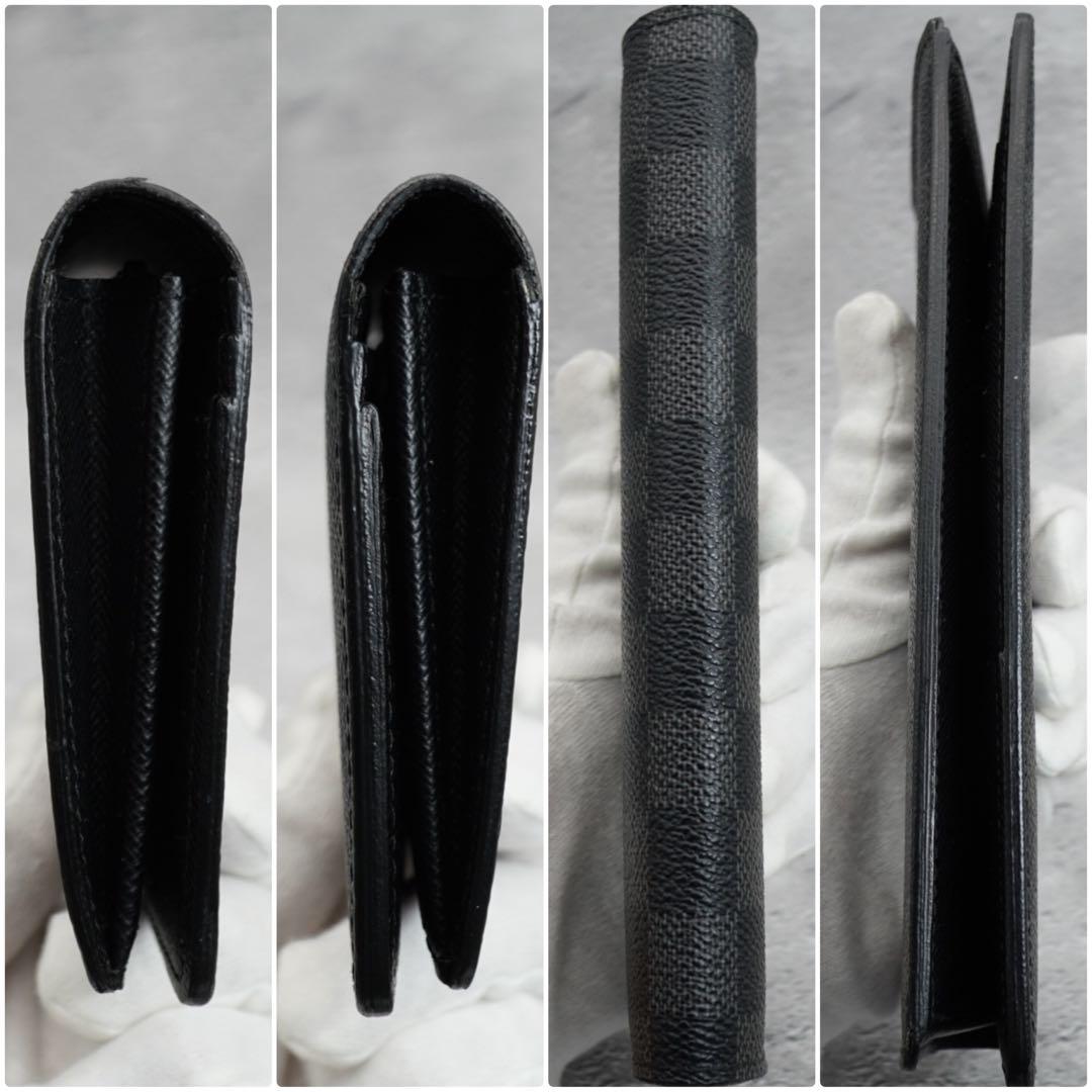 ☆超美品 ルイヴィトン 長財布 ダミエグラフィット ポルトフォイユ ブラザ 黒