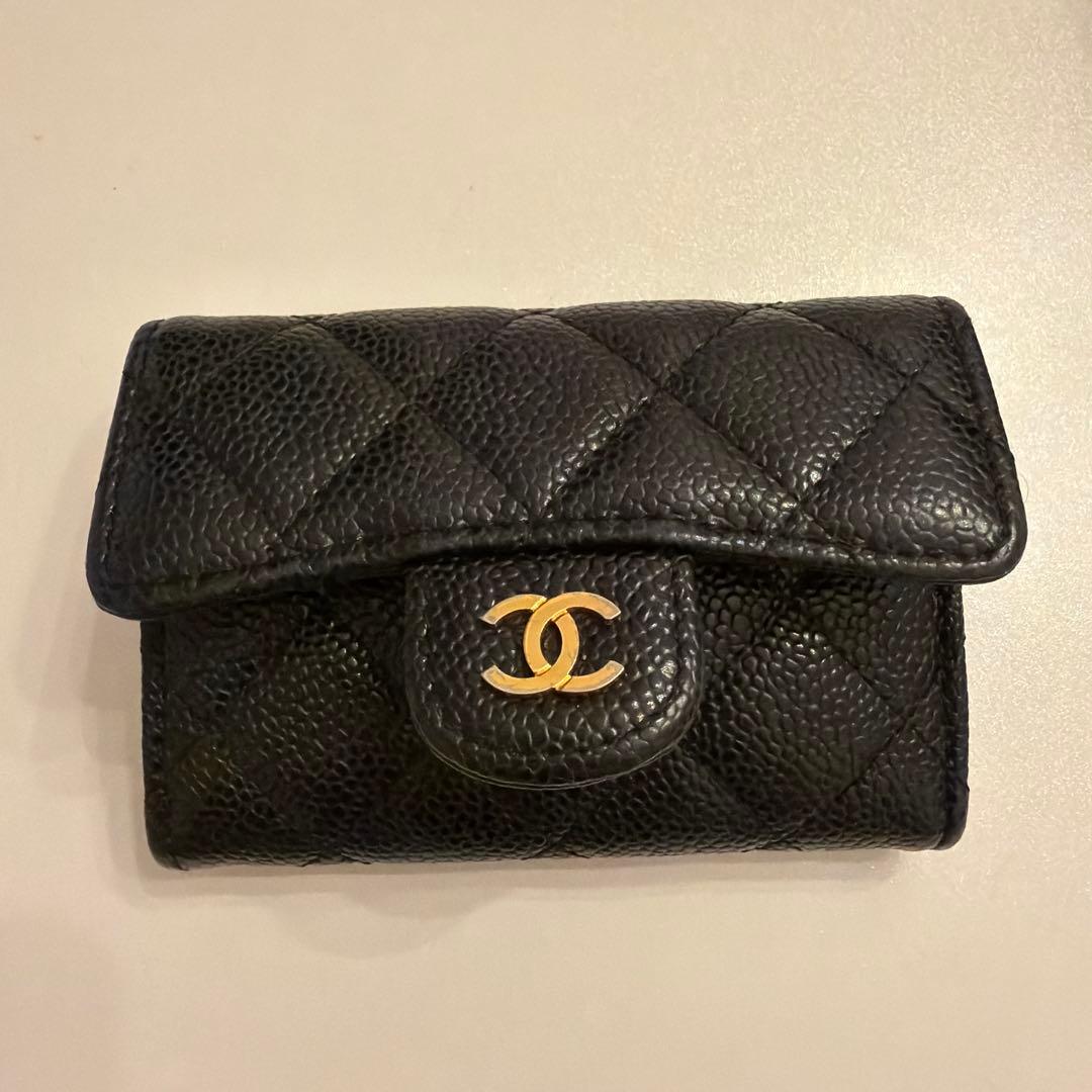 ブラック キルティング ミニ財布