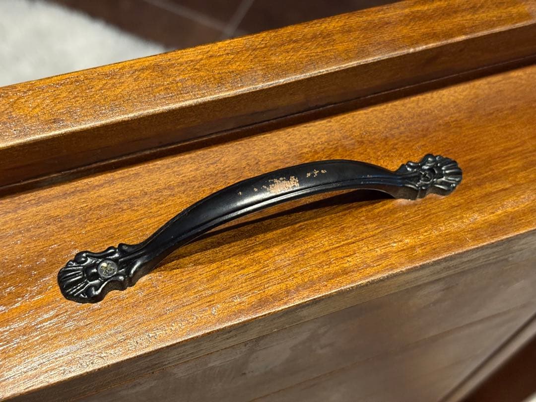 ビンテージ　天然木　センターテーブル　ローテーブル　引き出し付き　ブラウン　IZ