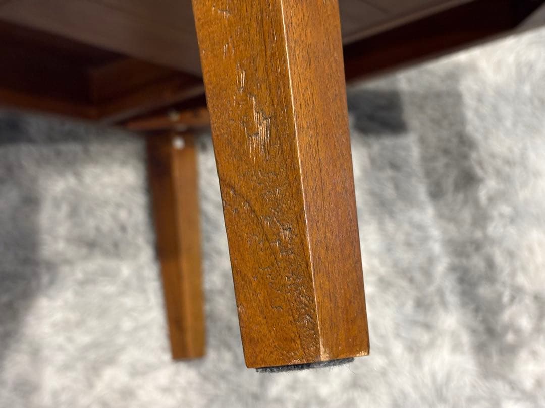 ビンテージ　天然木　センターテーブル　ローテーブル　引き出し付き　ブラウン　IZ