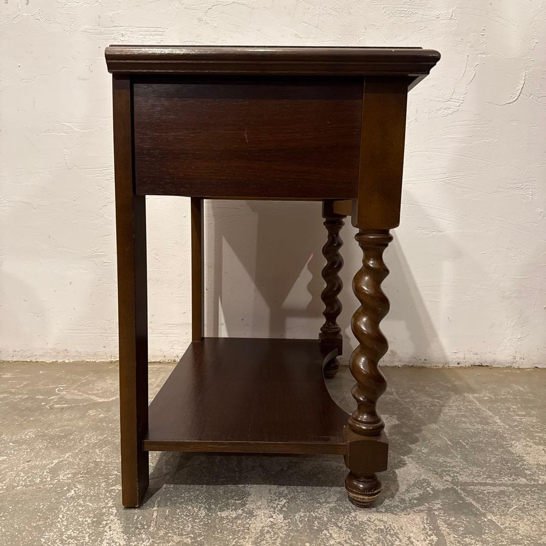 年末年始saleヴィンテージ　木製サイドテーブル　引き出し付き