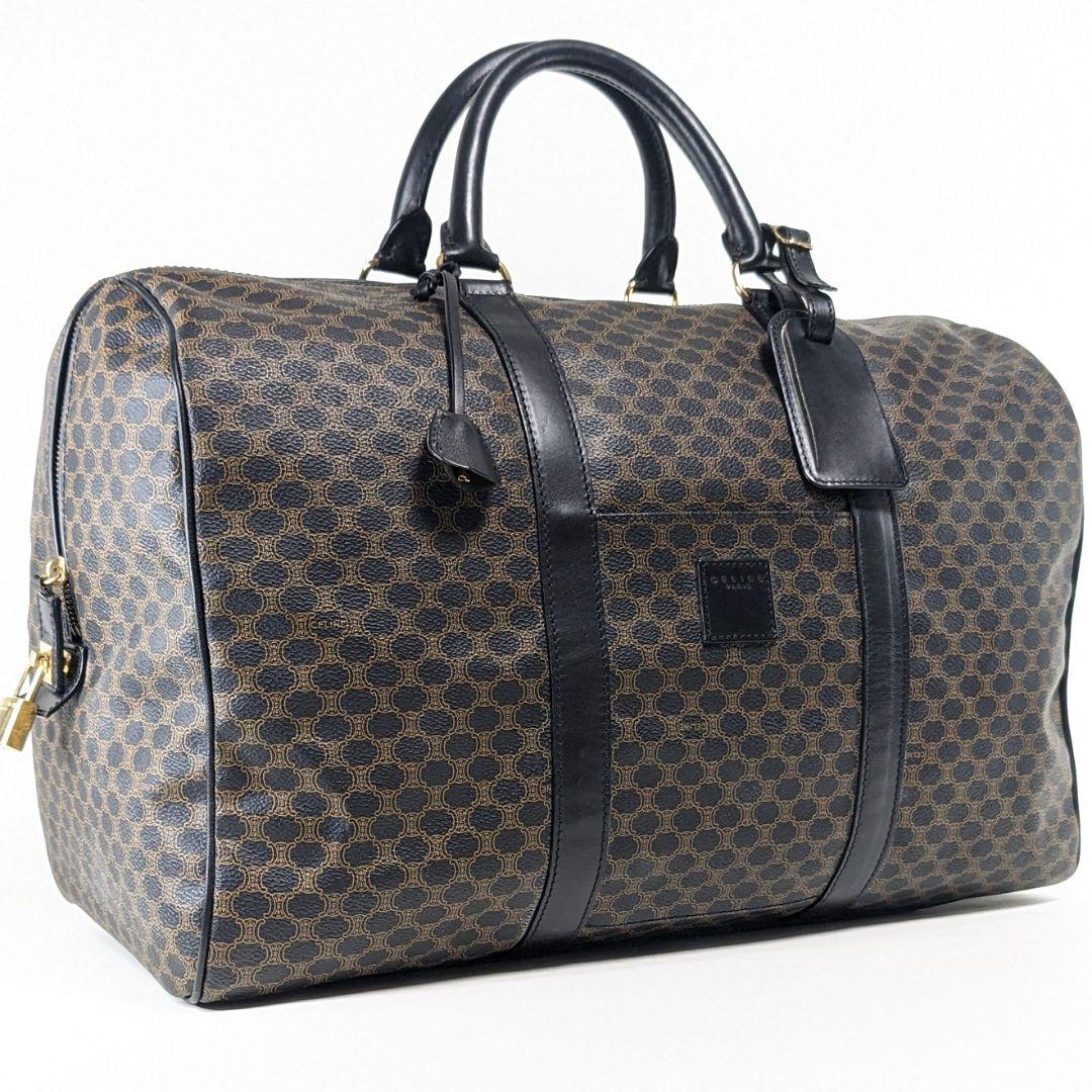 美品　CELINE　セリーヌ　ボストンバッグ　マカダム　トリオンフ　大容量