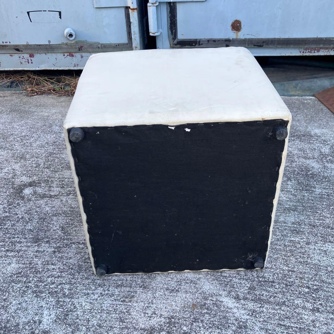 北欧レトロ レザーオットマン スツール 四角椅子 イス 腰掛け ビンテージ