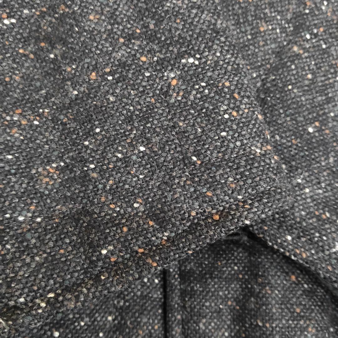 エディモネッティリバーシブルウール混紡 ステンカラーコート 黒50