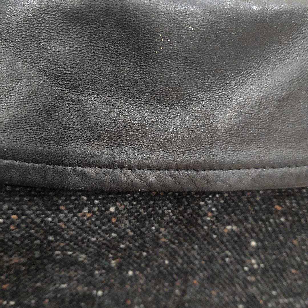 エディモネッティリバーシブルウール混紡 ステンカラーコート 黒50