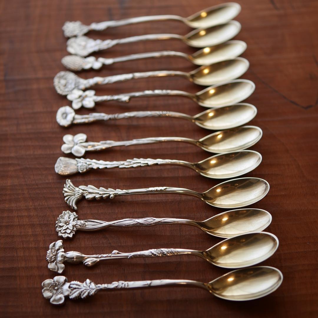 ◆TIFFANY◆アンティーク◆デミタススプーン◆12本セット◆