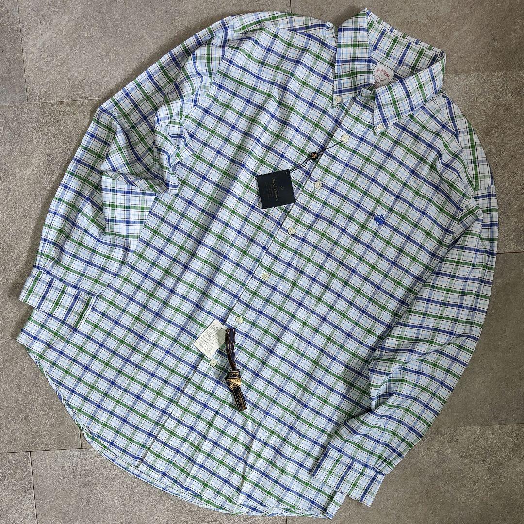 【BrooksBrothers】未使用品 B.Dチェックシャツ ロゴ刺繍