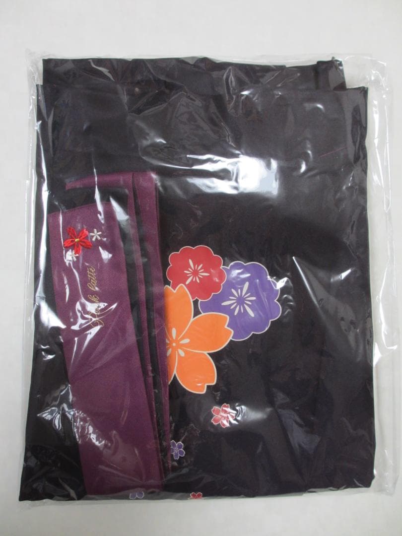 【新品】ピンクラテ★袴 4点セット 卒業式 150cm／レッド