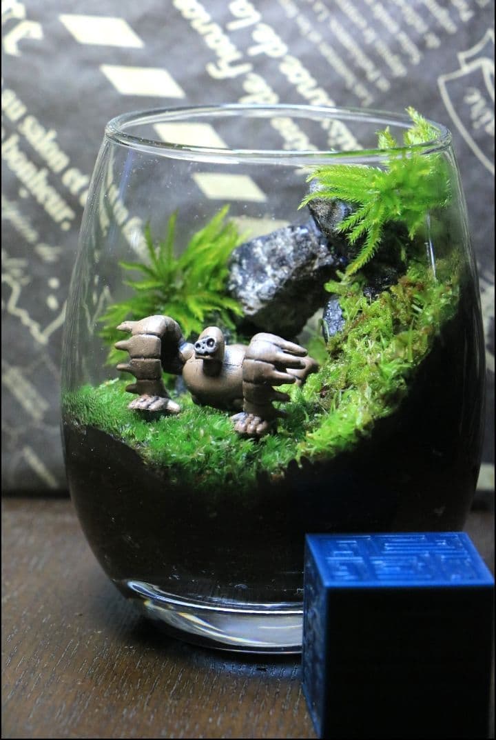 苔テラリウム　シングル、ダブル、トリプル　ロボット兵　心癒す我が家のオアシス