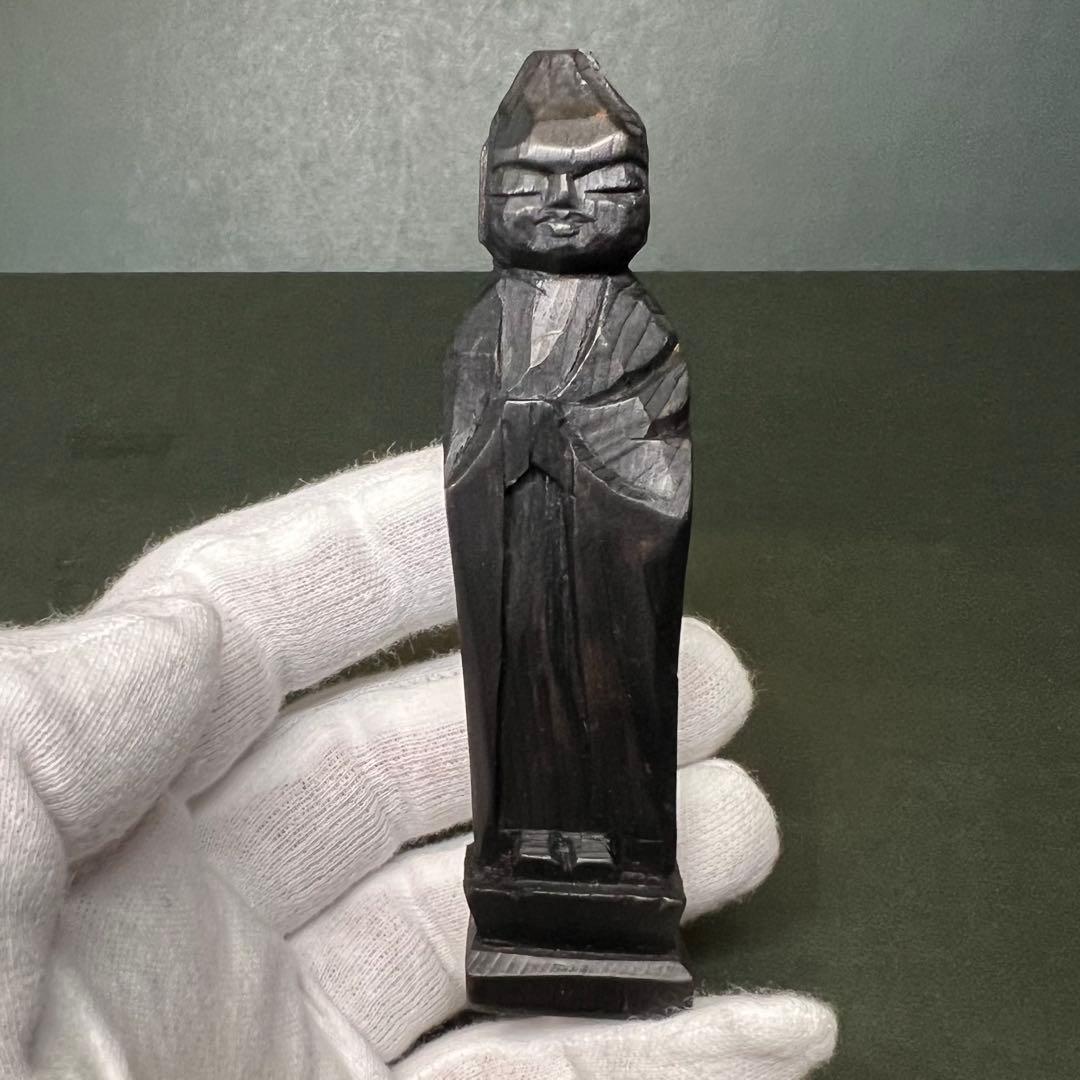 ◎江戸期 木彫木造 御守地蔵尊【六道一尊・念持仏】◎円空仏◎仏教美術古美術骨董◎