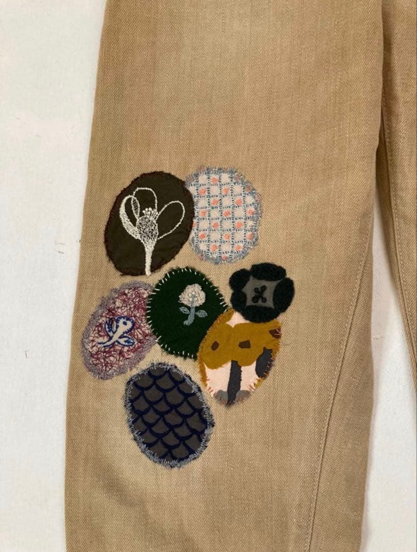 ミナペルホネン　always 34 パッチワーク　デニム