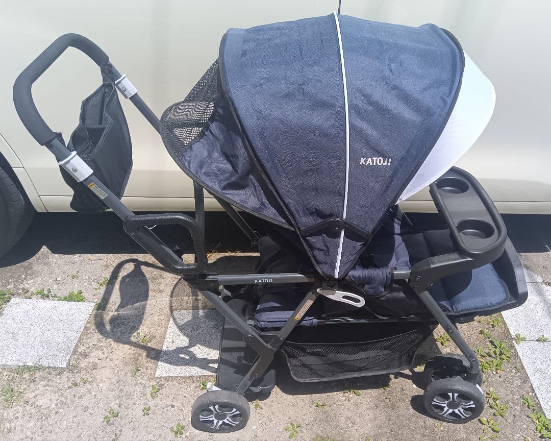 katoji ベビーカー 二人でゴー 二人乗り カトウジ ネイビー 2人でゴー