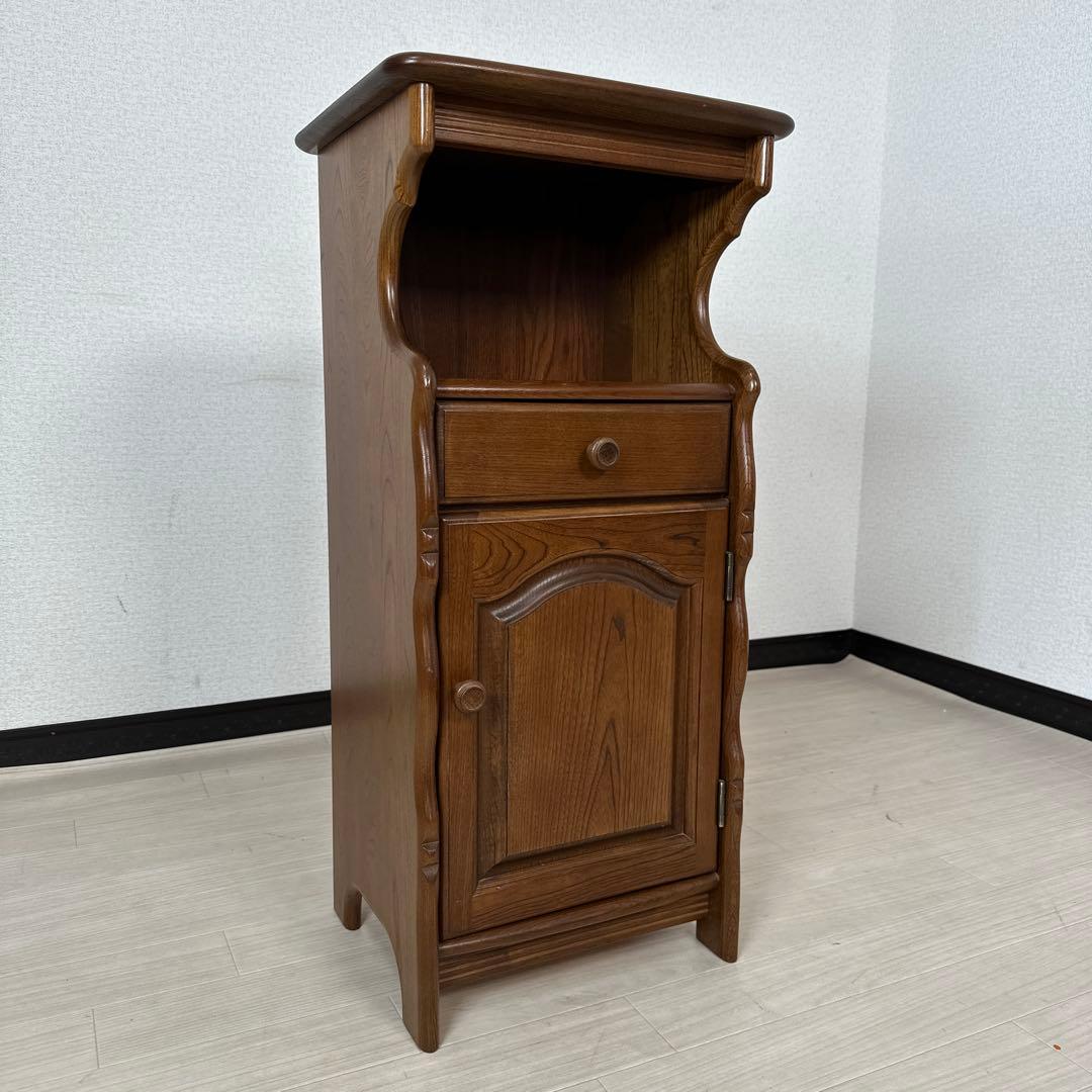 カリモク コロニアル 電話台 FAX台 花台 飾り台 収納棚 i4※