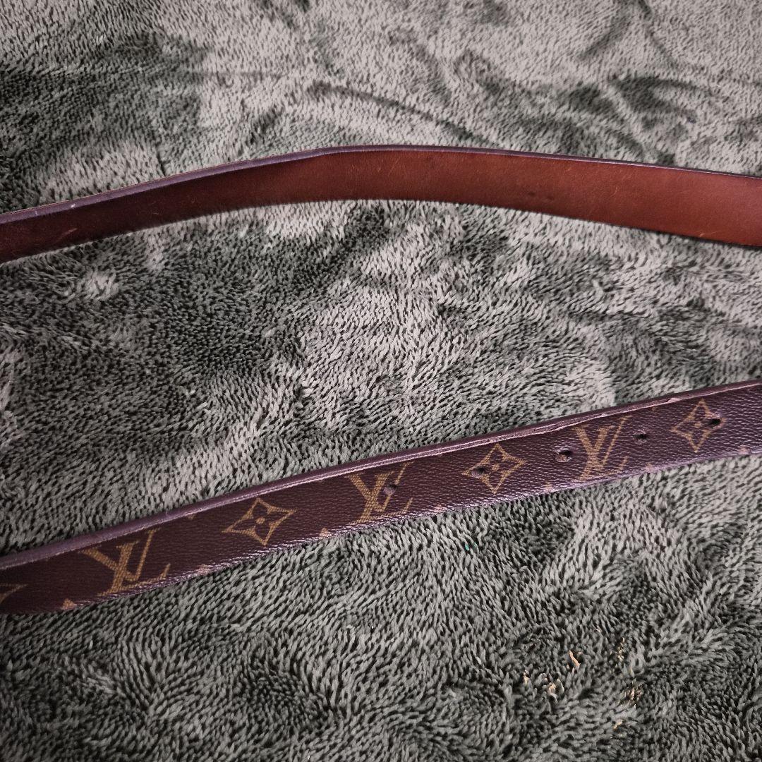 LOUIS VUITTON モノグラムレザーベルト　ユーズド　全長約100cm