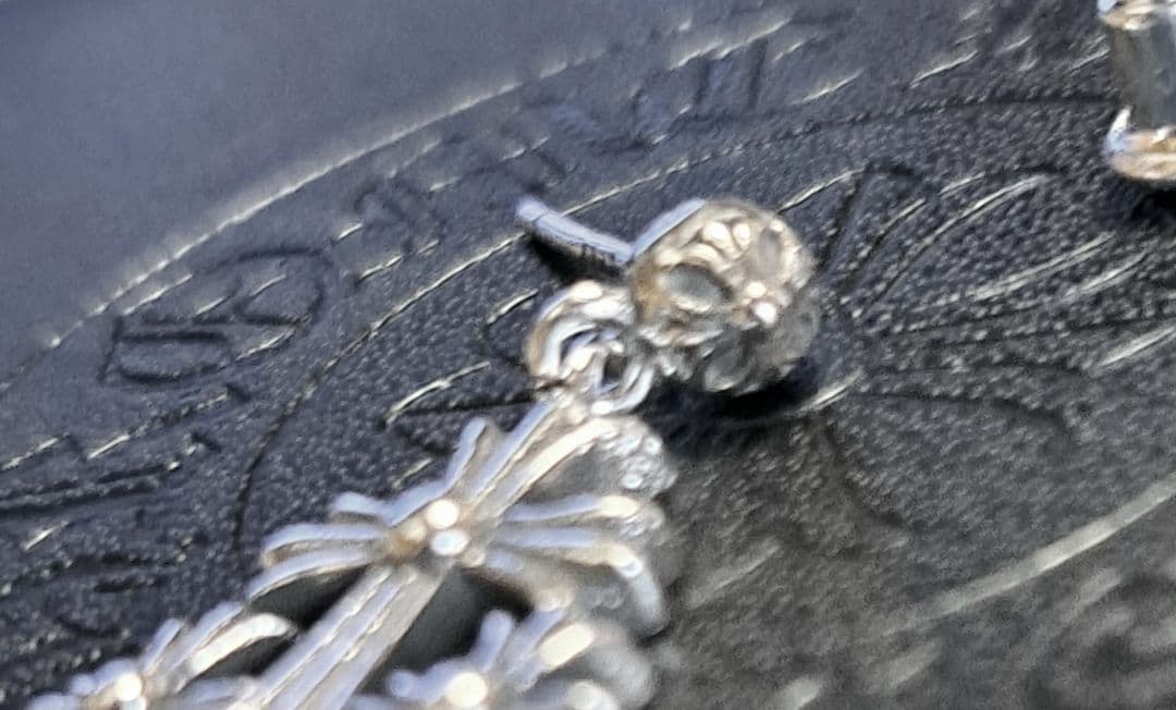 CHROME HEARTS 3CH CROSS ドロップ ピアス 片耳