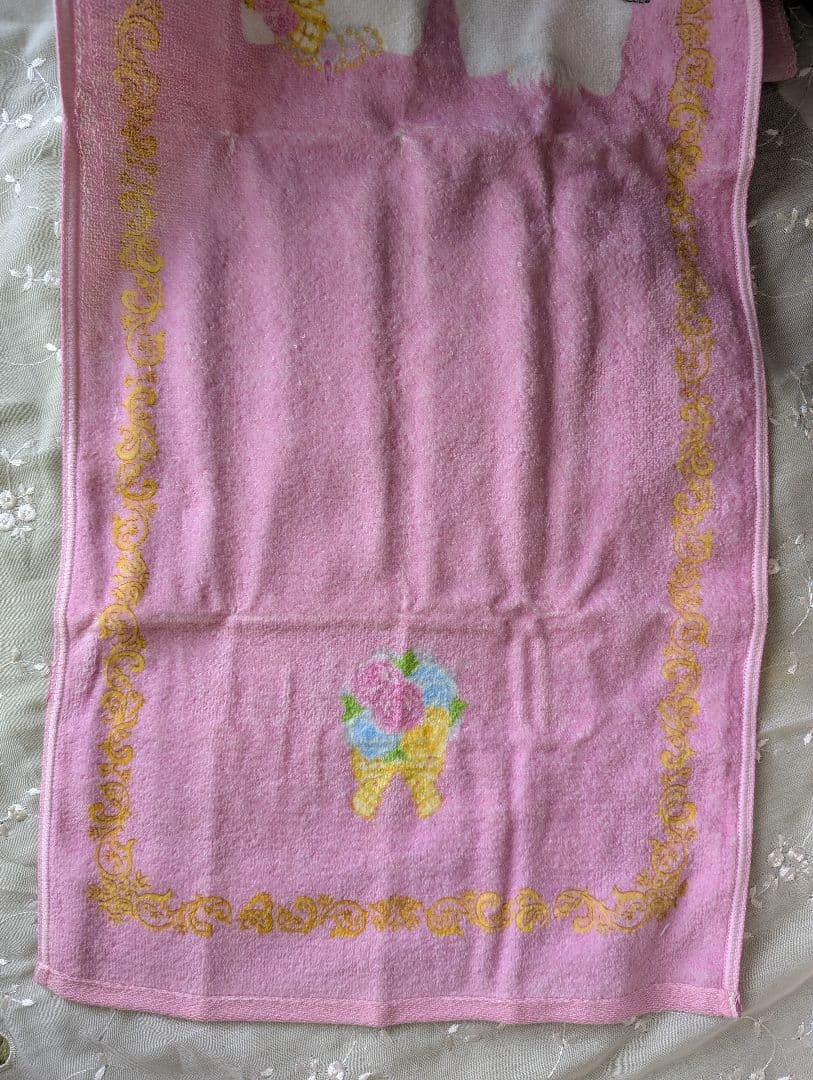 激レア★ウエディングハローキティ＆ダニエルフェイスタオルピンク1999年