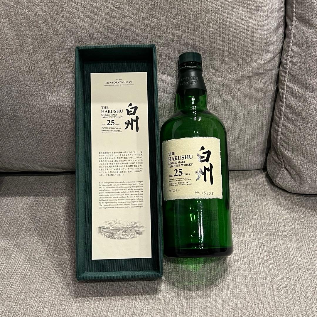 蒲*谷様 白州25年 & 白州18年 箱付き　空き瓶　セット