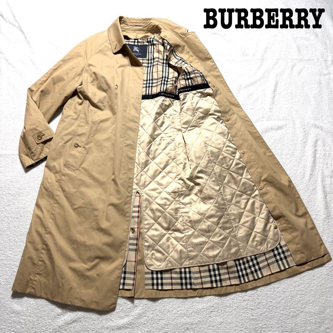 BURBERRY ステンカラーコート　ライナー付　ブラウン　ノバチェック　11