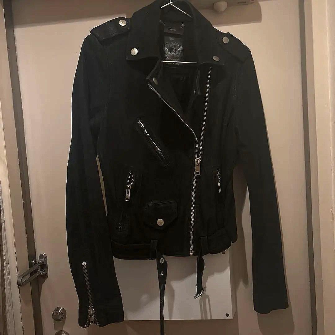 DIESEL ブラック ライダースジャケット