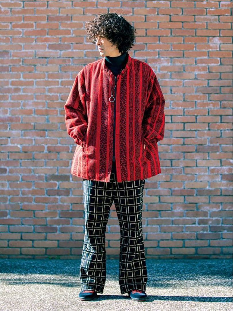 希少レア　美品Needles 赤　ストライプ ジャケット S 滝藤賢一　アニマル