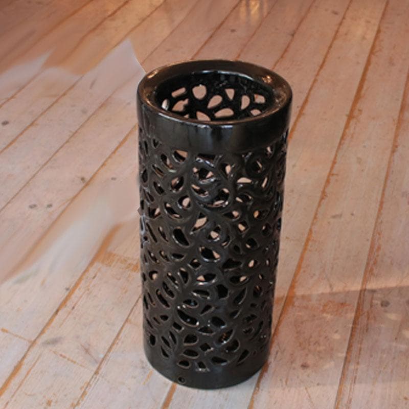 傘立て アンブレラスタンド 陶器製 透かし彫り メッシュ 113-296