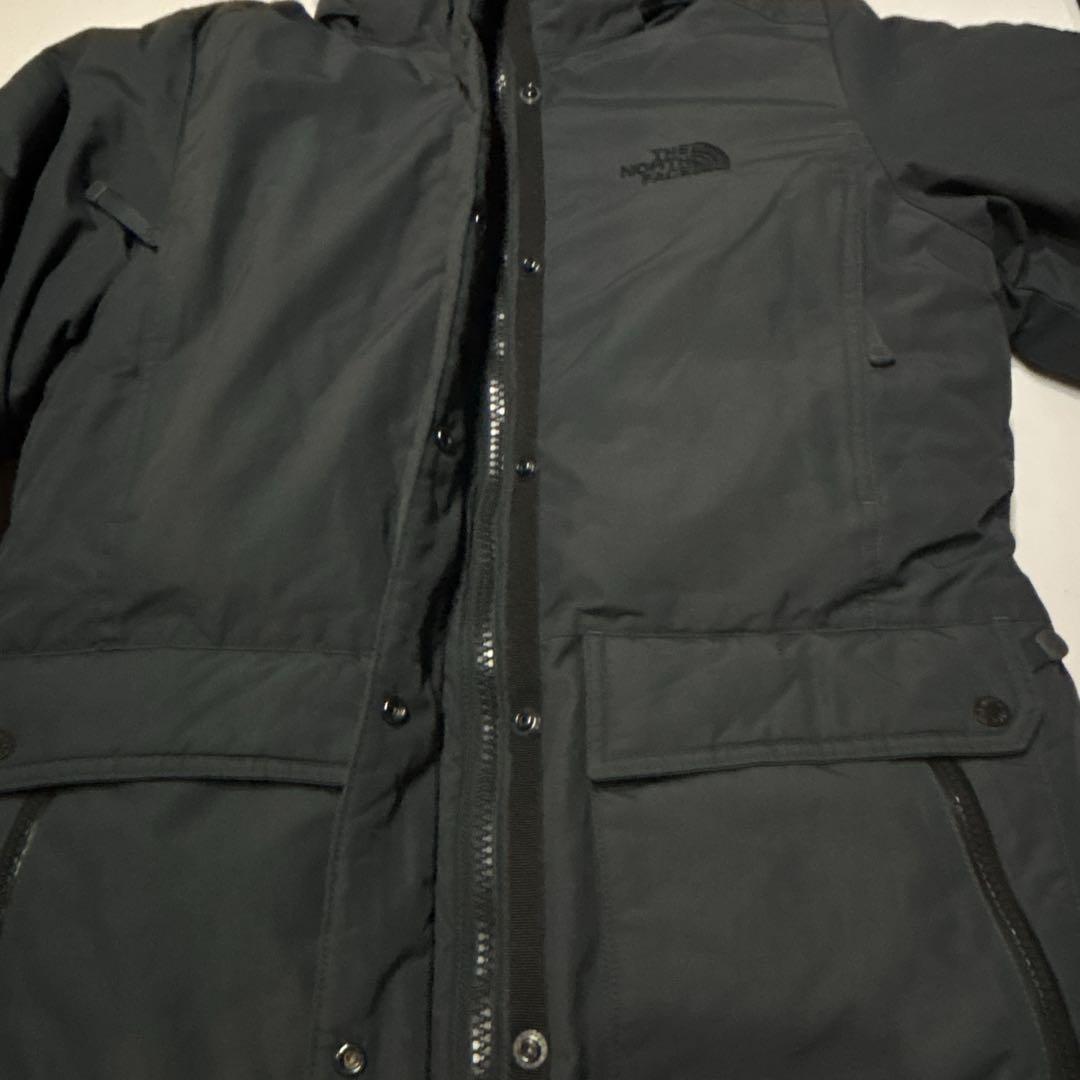 美品The North Face ダークグレー ダウンジャケットロングMNo44