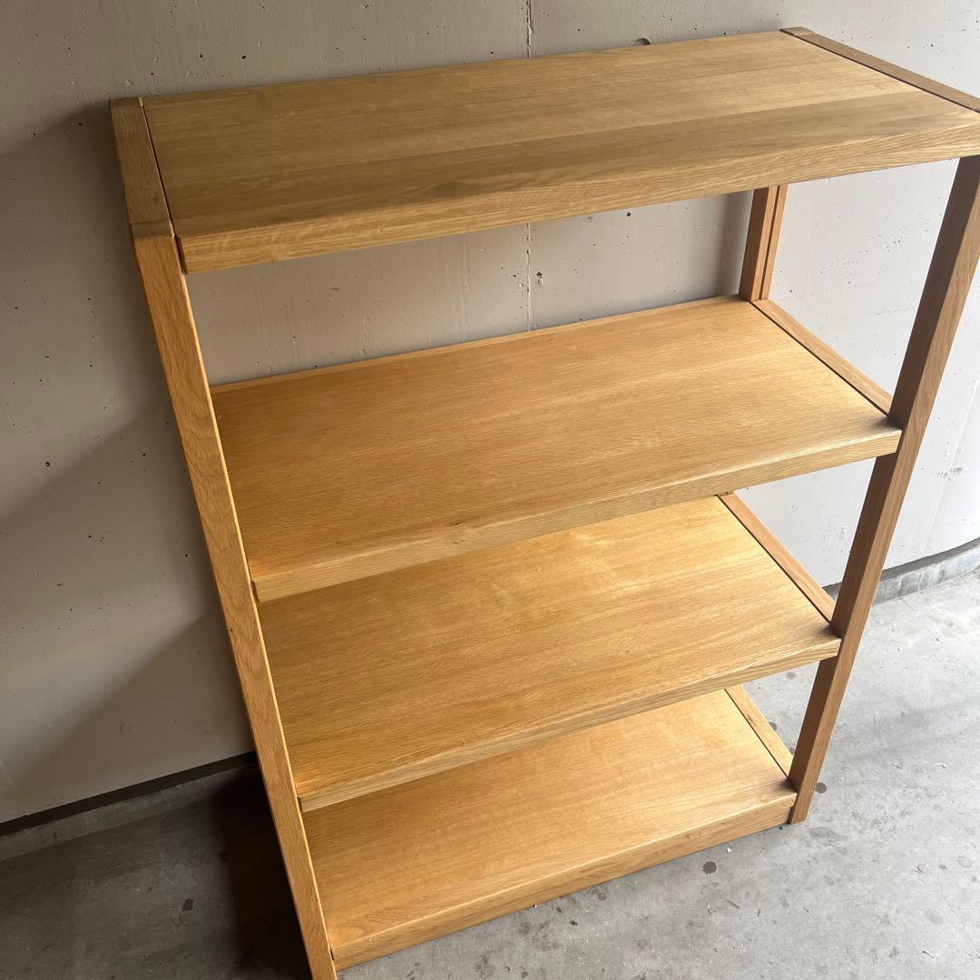 美品・廃盤希少★無印 オーク材ユニットシェルフ・中