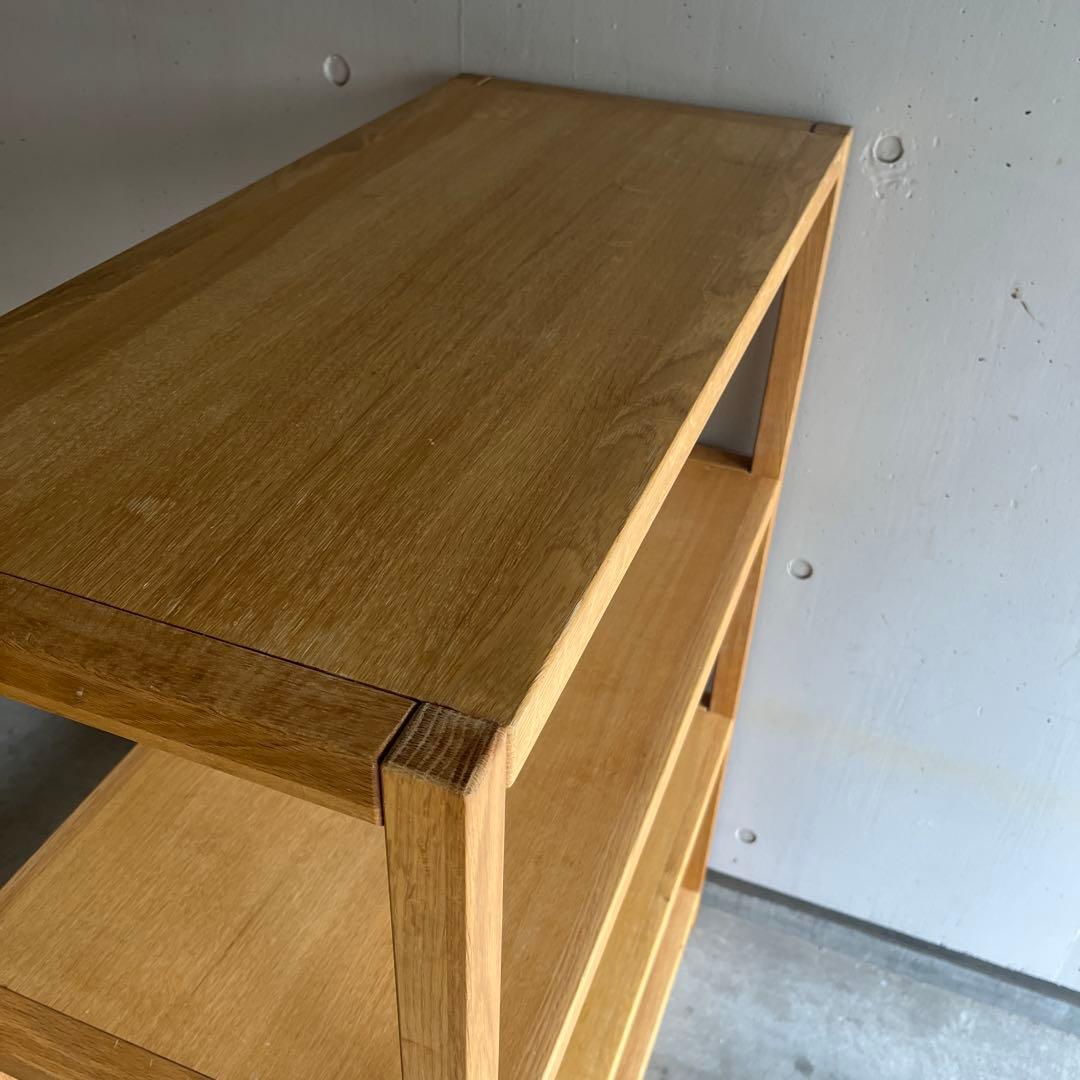 美品・廃盤希少★無印 オーク材ユニットシェルフ・中