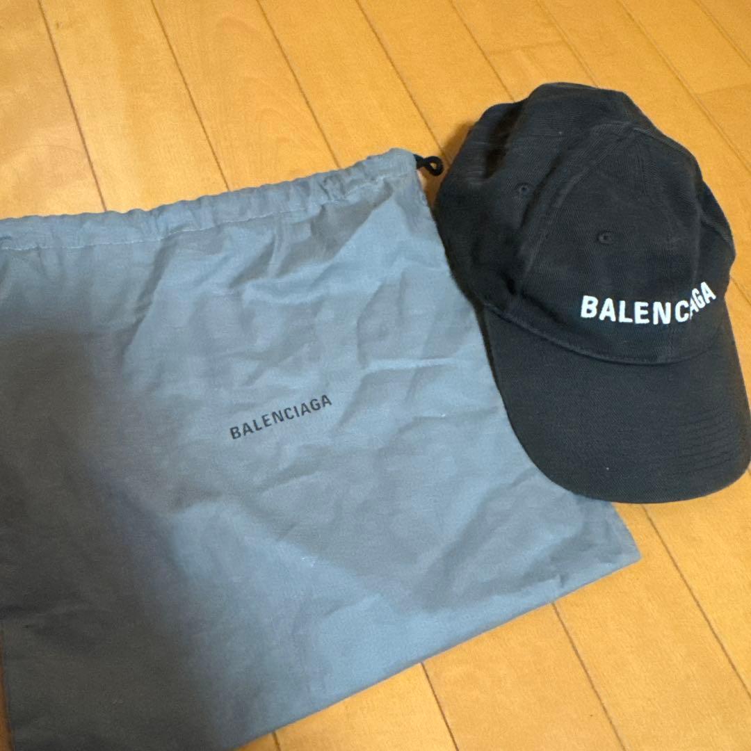 BALENCIAGA バレンシアガ ロゴ キャップ 帽子 ブラック L
