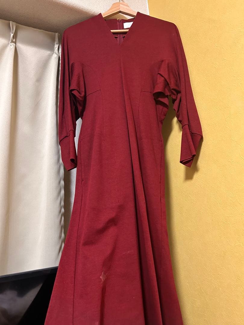 専用ですマメクロゴウチ V-Neck Classic Cotton Dress