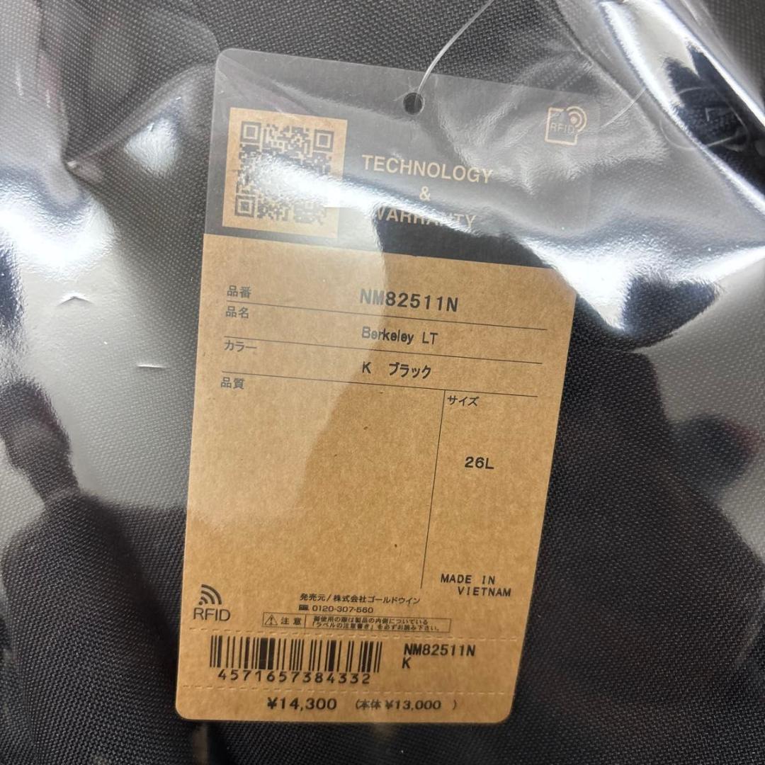 【新品】ノースフェイス　バークレイLT ブラック　NM82511