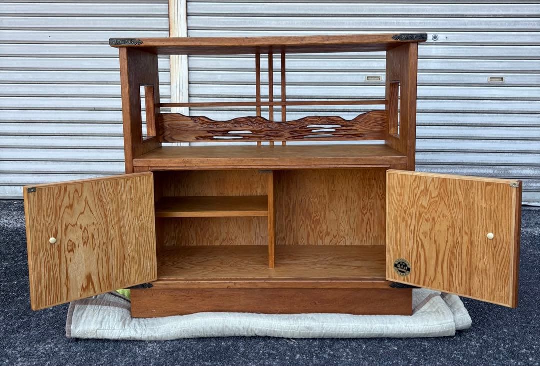 世界遺産鹿児島県産 屋久杉 茶棚 飾り棚 茶箪笥 和家具 伝統 値下げ