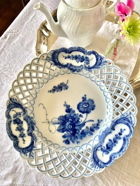 ロイヤルコペンハーゲン　透かしレースプレート3点 未使用超美品