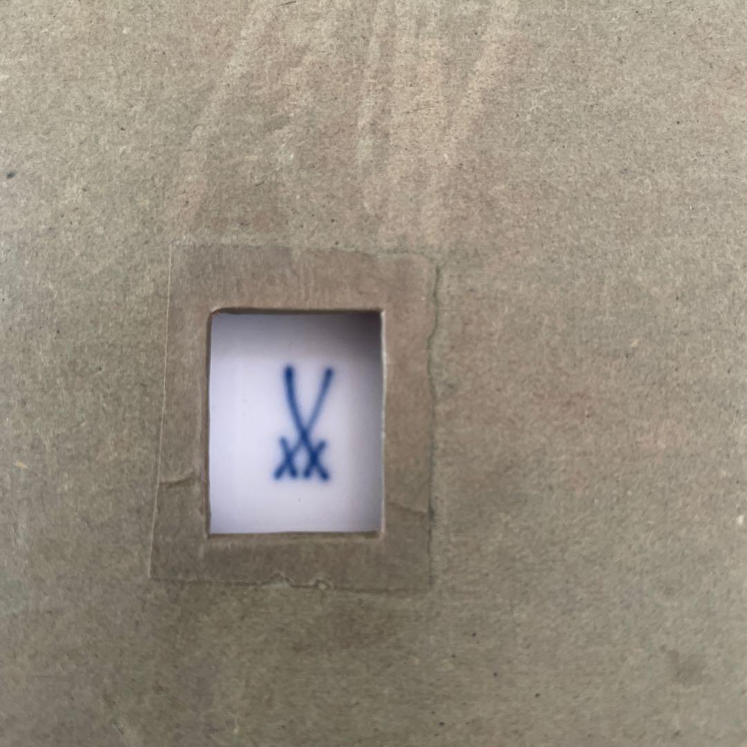 マイセン 額縁付き花柄 波型皿 直径約20cm