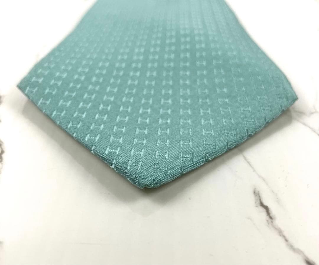 限定セール最終日最低額！　2/3までエルメス　ネクタイ　ファソネ　H柄　H織